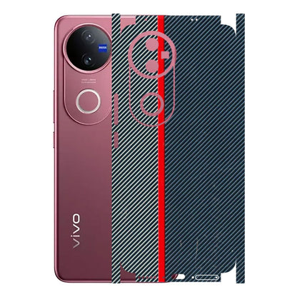VIVO Z/V/X/T/U/S Series Phone Skins (All Models) - Blue Sober Lines - 3D Embossed Finish (L-305) Vivo V50 5G