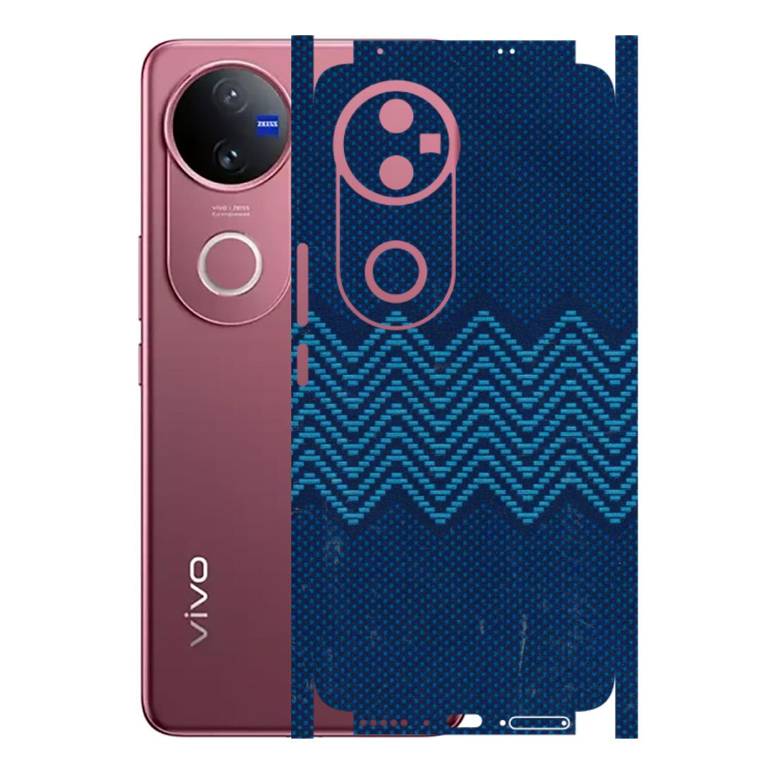 VIVO Z/V/X/T/U/S Series Phone Skins (All Models) - Blue Sober Waves - 3D Embossed Finish (L-306) Vivo V50 5G