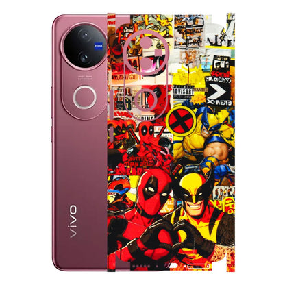 VIVO Z/V/X/T/U/S Series Phone Skins (All Models) - Spidy Wolverine - 3D Embossed Finish (L-310) Vivo V50 5G