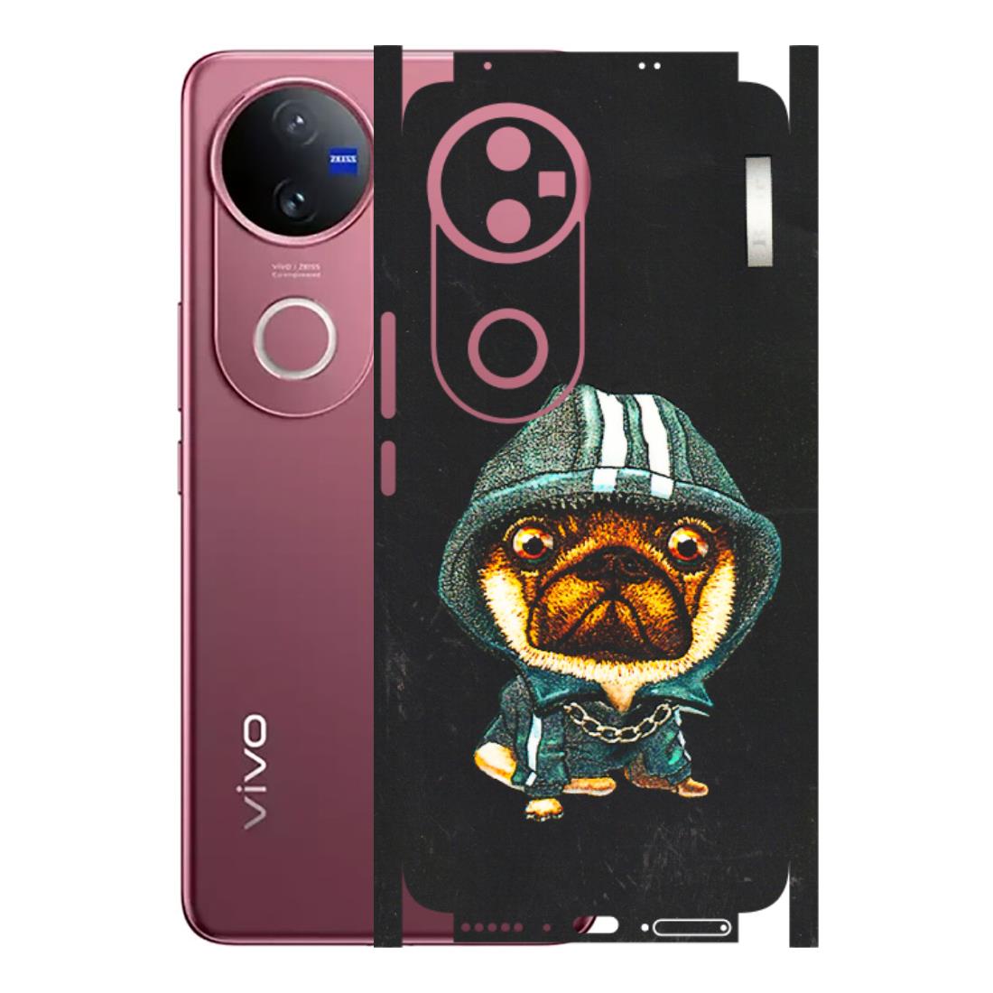 VIVO Z/V/X/T/U/S Series Phone Skins (All Models) - Puppy N Hoodie - 3D Embossed Finish (L-90) Vivo V50 5G