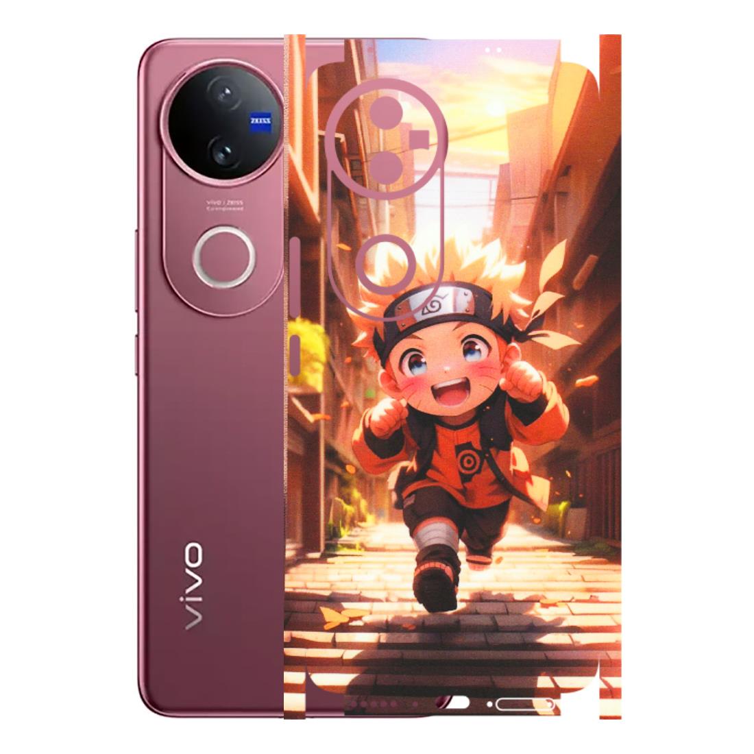 VIVO Z/V/X/T/U/S Series Phone Skins (All Models) - Naruto Cute Toon Running - Matte Finish (M-04) Vivo V50 5G