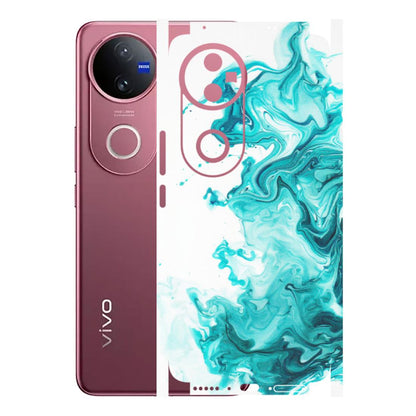 VIVO Z/V/X/T/U/S Series Phone Skins (All Models) - Sky Blue Abstract Colour - Matte Finish (M-146) Vivo V50 5G