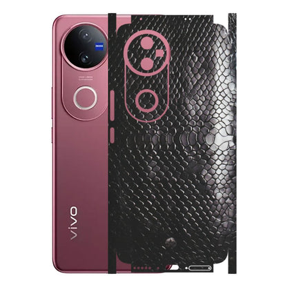 VIVO Z/V/X/T/U/S Series Phone Skins (All Models) - Black Snack Leather - Matte Finish (M-147) Vivo V50 5G