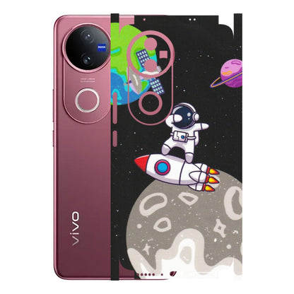 VIVO Z/V/X/T/U/S Series Phone Skins (All Models) - Astronaut Vibing Toon Running - Matte Finish (M-39) Vivo V50 5G