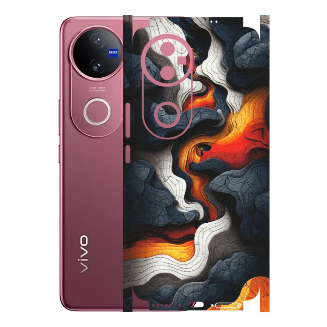 VIVO Z/V/X/T/U/S Series Phone Skins (All Models) - Abstract Volcanic Layers - Matte Finish (M-52) Vivo V50 5G