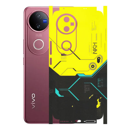 VIVO Z/V/X/T/U/S Series Phone Skins (All Models) - Black Yellow Technica - Matte Finish (M-53) Vivo V50 5G