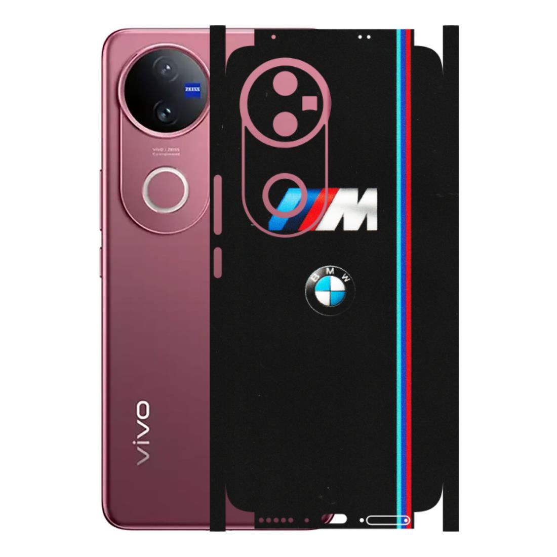 VIVO Z/V/X/T/U/S Series Phone Skins (All Models) - Styling With Black BMW - Matte Finish (M-74) Vivo V50 5G