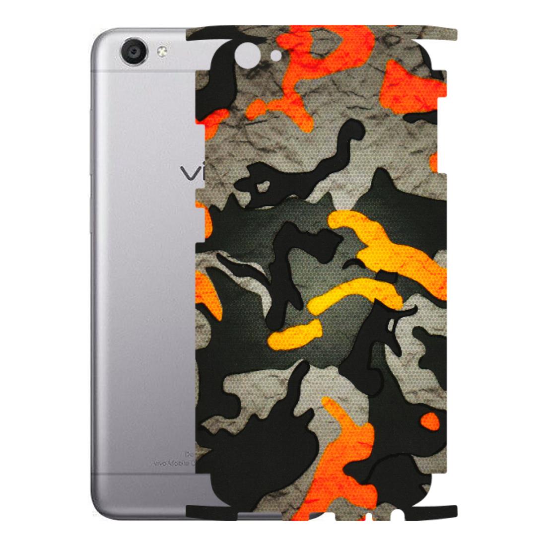 VIVO Z/V/X/T/U/S Series Phone Skins (All Models) - Orange Camouflage - 3D Embossed Finish (L-204) Vivo V5