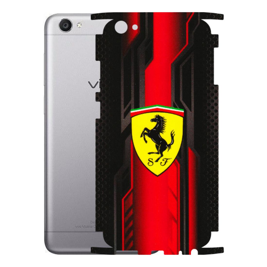 VIVO Z/V/X/T/U/S Series Phone Skins (All Models) - Black Ferrari Logo - 3D Embossed Finish (L-253) Vivo V5