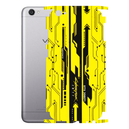 VIVO Z/V/X/T/U/S Series Phone Skins (All Models) - Yellow Cyberpunk - 3D Embossed Finish (L-93) Vivo V5
