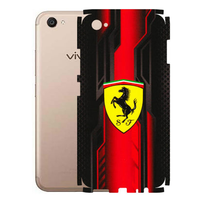 VIVO Z/V/X/T/U/S Series Phone Skins (All Models) - Black Ferrari Logo - 3D Embossed Finish (L-253) Vivo V5 Plus