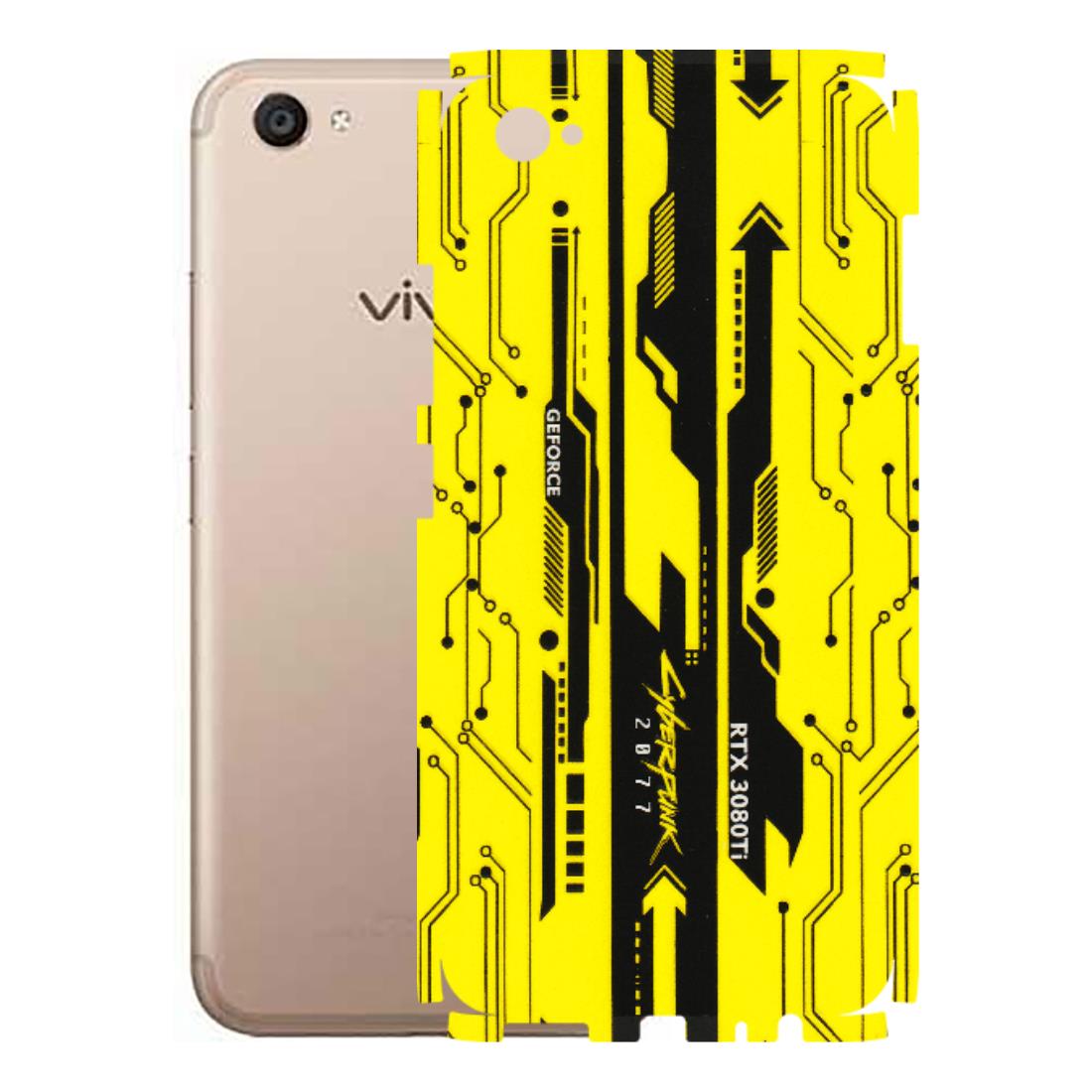 VIVO Z/V/X/T/U/S Series Phone Skins (All Models) - Yellow Cyberpunk - 3D Embossed Finish (L-93) Vivo V5 Plus