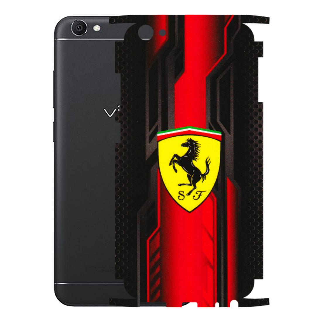 VIVO Z/V/X/T/U/S Series Phone Skins (All Models) - Black Ferrari Logo - 3D Embossed Finish (L-253) Vivo V5 S