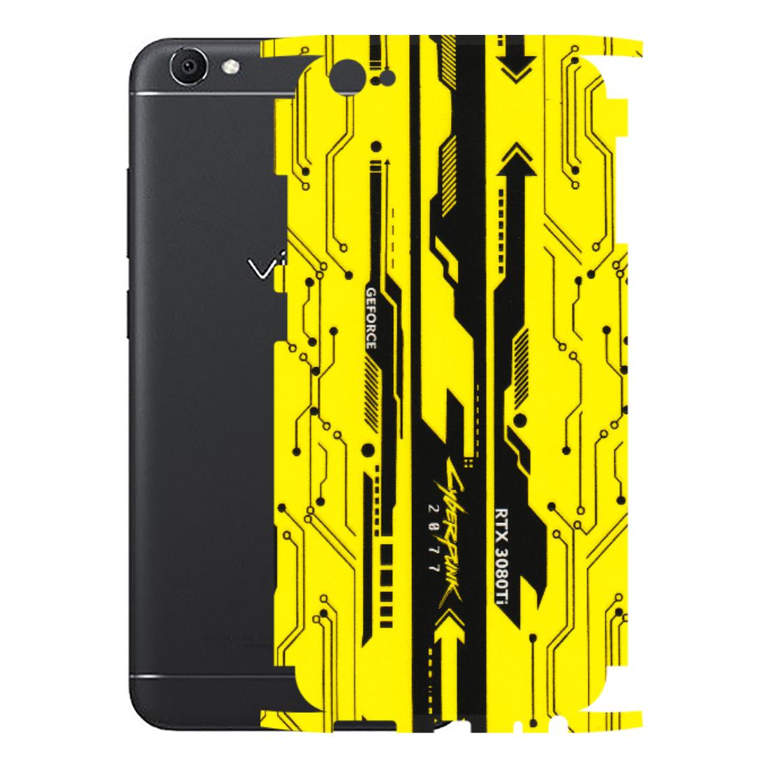 VIVO Z/V/X/T/U/S Series Phone Skins (All Models) - Yellow Cyberpunk - 3D Embossed Finish (L-93) Vivo V5 S