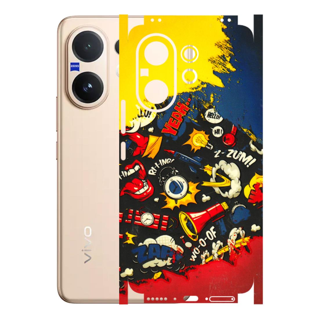 VIVO Z/V/X/T/U/S Series Phone Skins (All Models) - Pacific Doodle Art - 3D Embossed Finish (L-120) Vivo V60 5G