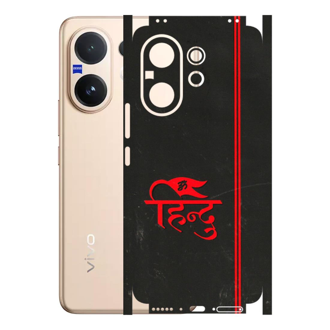 VIVO Z/V/X/T/U/S Series Phone Skins (All Models) - Hindu Black - 3D Embossed Finish (L-153) Vivo V60 5G