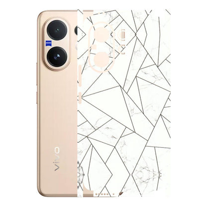 VIVO Z/V/X/T/U/S Series Phone Skins (All Models) - Luxury White Marble Effect - 3D Embossed Finish (L-168) Vivo V60 5G