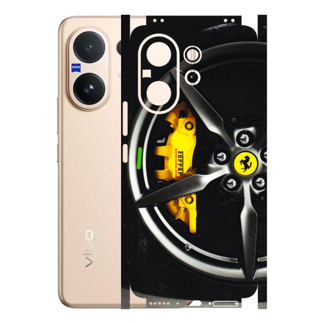 VIVO Z/V/X/T/U/S Series Phone Skins (All Models) - Ferrari Wheel Alloy - 3D Embossed Finish (L-173) Vivo V60 5G
