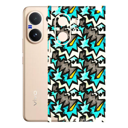 VIVO Z/V/X/T/U/S Series Phone Skins (All Models) - Funky Zig Zag - 3D Embossed Finish (L-223) Vivo V60 5G