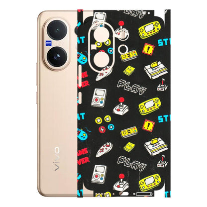 VIVO Z/V/X/T/U/S Series Phone Skins (All Models) - Gaming Doodles - 3D Embossed Finish (L-224) Vivo V60 5G