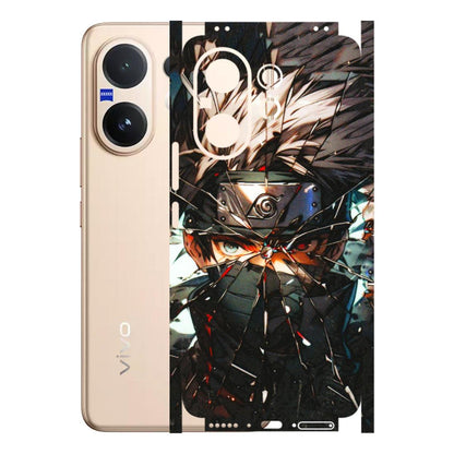 VIVO Z/V/X/T/U/S Series Phone Skins (All Models) - Kakashi Shattered Glass Effect - 3D Embossed Finish (L-237) Vivo V60 5G