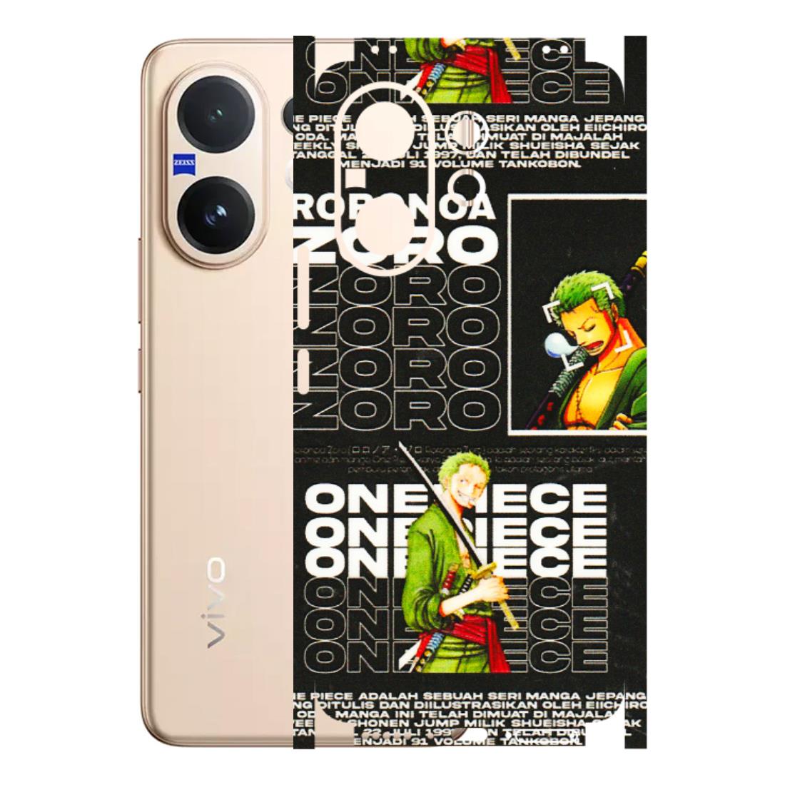VIVO Z/V/X/T/U/S Series Phone Skins (All Models) - One Piece Zoro - 3D Embossed Finish (L-250) Vivo V60 5G
