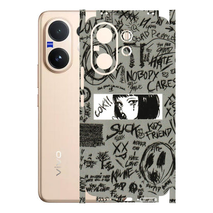 VIVO Z/V/X/T/U/S Series Phone Skins (All Models) - Never Have Love Anime - 3D Embossed Finish (L-260) Vivo V60 5G