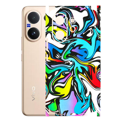 VIVO Z/V/X/T/U/S Series Phone Skins (All Models) - Abstract Colour Paints - 3D Embossed Finish (L-271) Vivo V60 5G