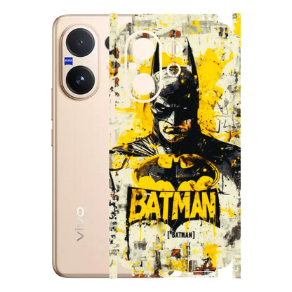 VIVO Z/V/X/T/U/S Series Phone Skins (All Models) - Batman Yellow BT - 3D Embossed Finish (L-304) Vivo V60 5G