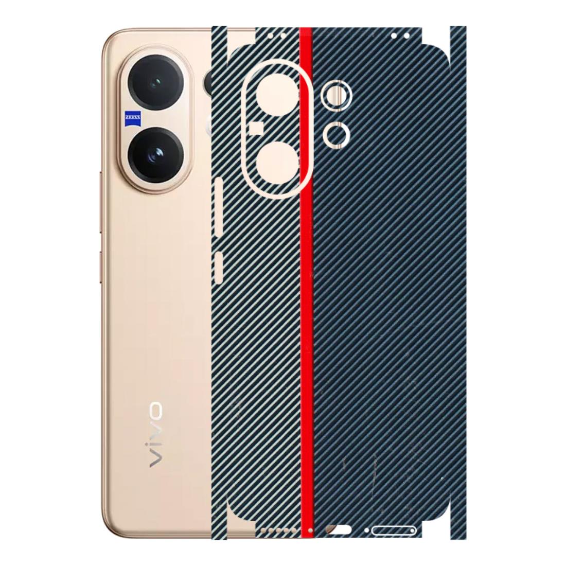 VIVO Z/V/X/T/U/S Series Phone Skins (All Models) - Blue Sober Lines - 3D Embossed Finish (L-305) Vivo V60 5G