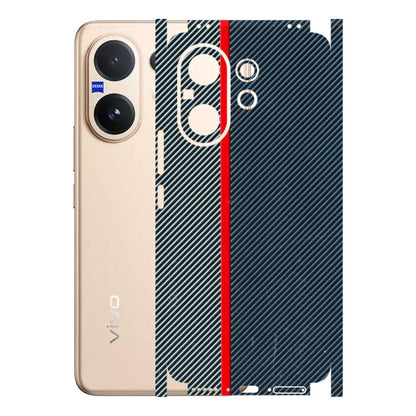 VIVO Z/V/X/T/U/S Series Phone Skins (All Models) - Blue Sober Lines - 3D Embossed Finish (L-305) Vivo V60 5G