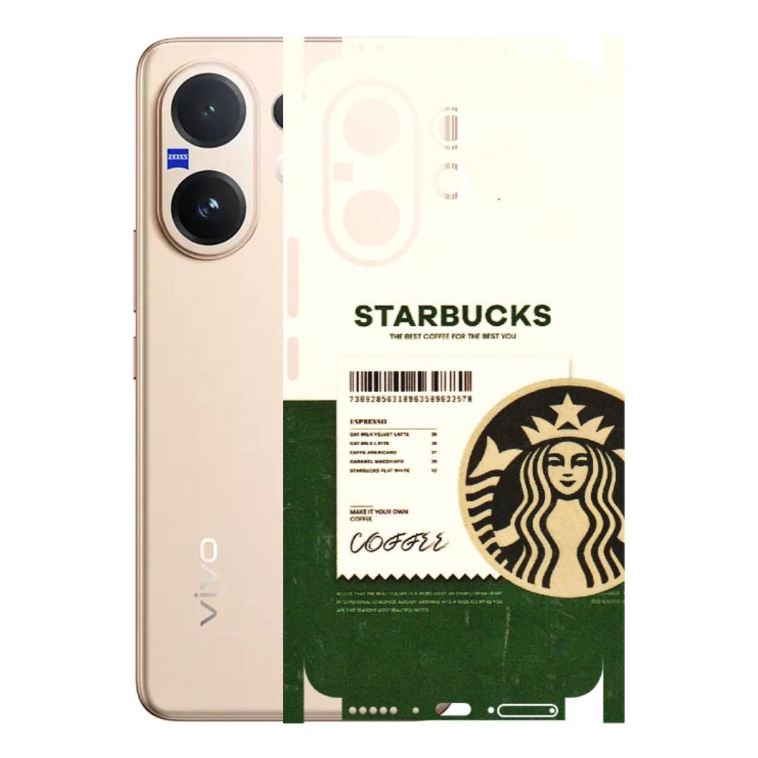 VIVO Z/V/X/T/U/S Series Phone Skins (All Models) - Starbucks Barcode - 3D Embossed Finish (L-308) Vivo V60 5G