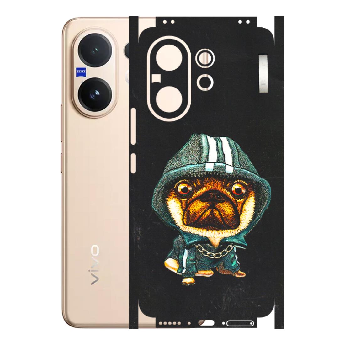 VIVO Z/V/X/T/U/S Series Phone Skins (All Models) - Puppy N Hoodie - 3D Embossed Finish (L-90) Vivo V60 5G