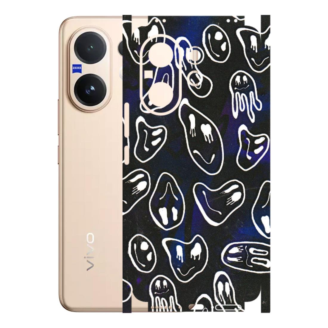 VIVO Z/V/X/T/U/S Series Phone Skins (All Models) - Distorted Smileys - 3D Embossed Finish (L-92) Vivo V60 5G
