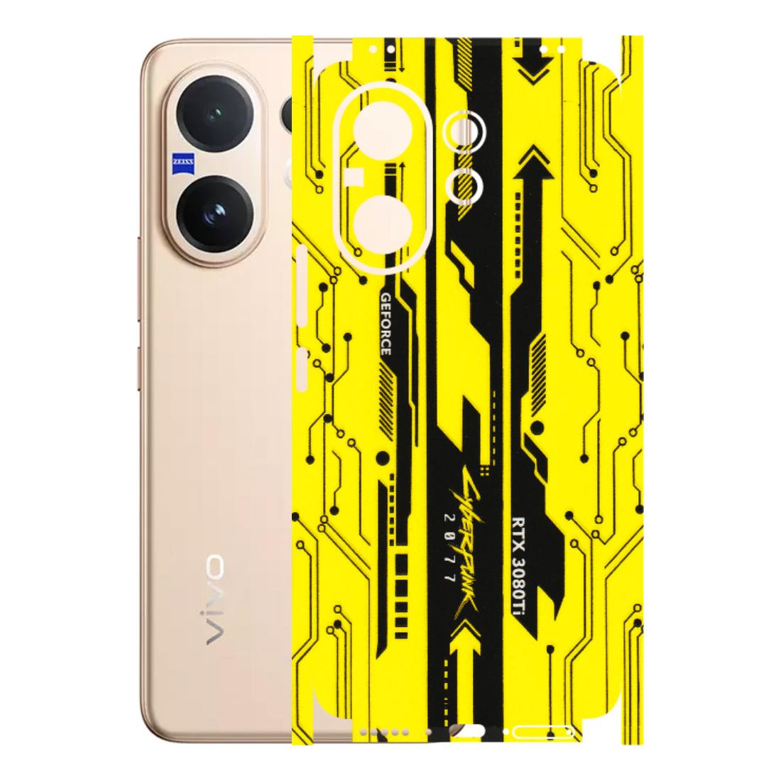 VIVO Z/V/X/T/U/S Series Phone Skins (All Models) - Yellow Cyberpunk - 3D Embossed Finish (L-93) Vivo V60 5G