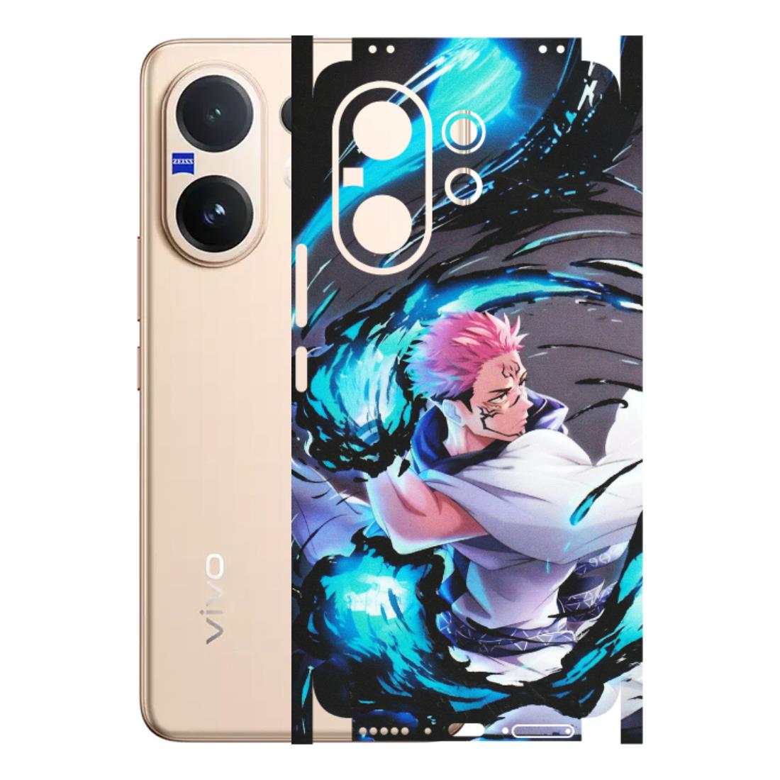 VIVO Z/V/X/T/U/S Series Phone Skins (All Models) - New Jujutsu Kaisen Grey Blue Anime - Matte Finish (M-127) Vivo V60 5G
