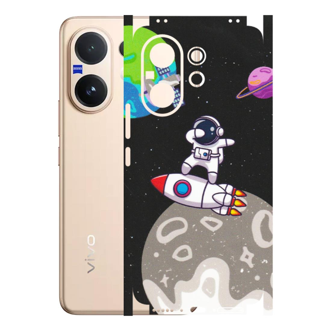 VIVO Z/V/X/T/U/S Series Phone Skins (All Models) - Astronaut Vibing Toon Running - Matte Finish (M-39) Vivo V60 5G