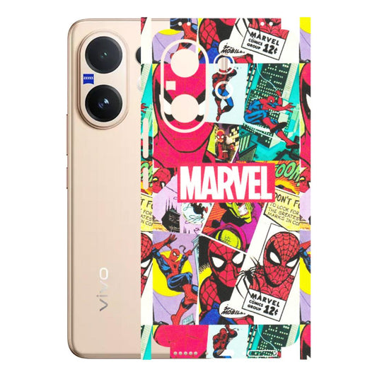 VIVO Z/V/X/T/U/S Series Phone Skins (All Models) - Marvel Comic Spiderman Grafitti - Matte Finish (M-72) Vivo V60 5G
