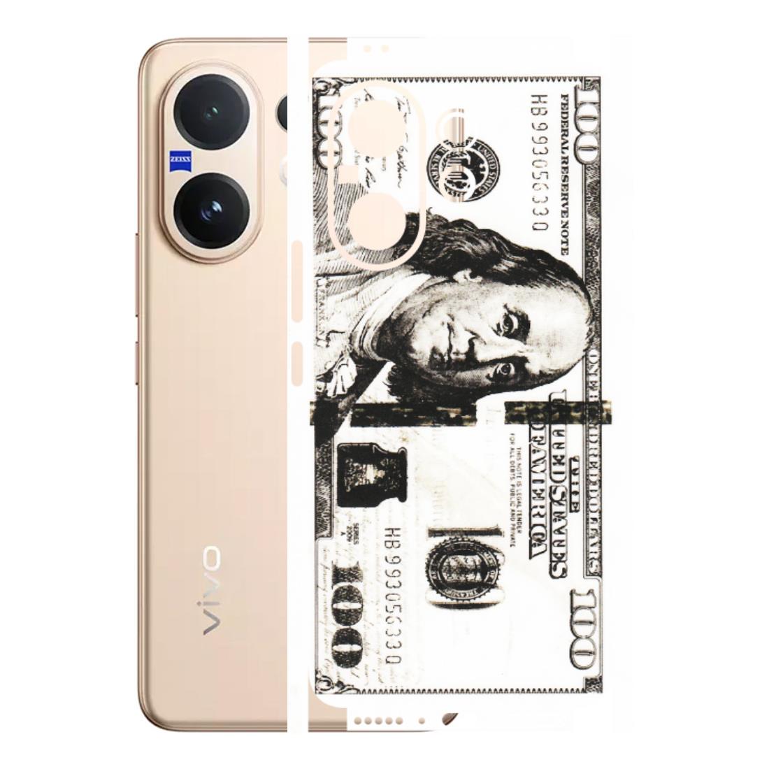 VIVO Z/V/X/T/U/S Series Phone Skins (All Models) - 100 Dollar Currency - Transparent Finish (T-01) Vivo V60 5G