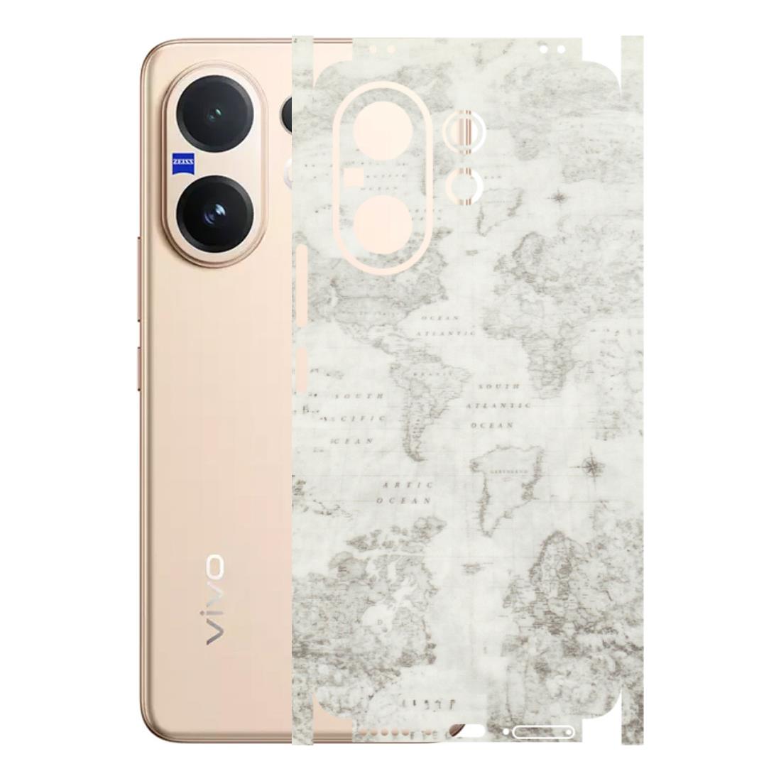 VIVO Z/V/X/T/U/S Series Phone Skins (All Models) - World Travel Map - Transparent Finish (T-04) Vivo V60 5G