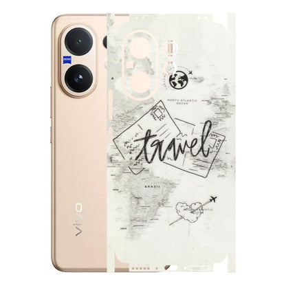 VIVO Z/V/X/T/U/S Series Phone Skins (All Models) - Travel Ticket - Transparent Finish (T-06) Vivo V60 5G