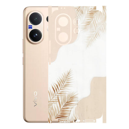 VIVO Z/V/X/T/U/S Series Phone Skins (All Models) - Gold Petals Abstract - Transparent Finish (T-08) Vivo V60 5G