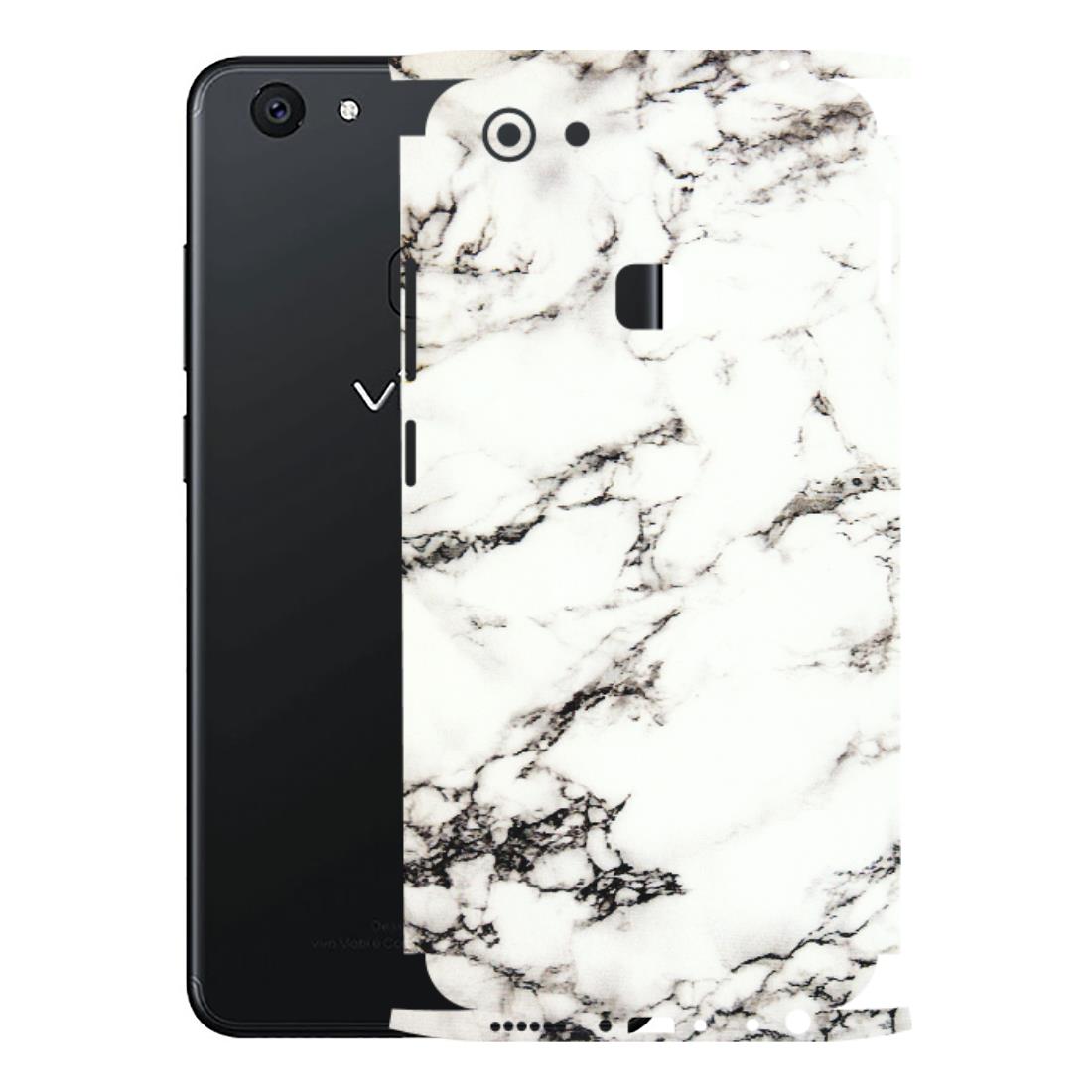 VIVO Z/V/X/T/U/S Series Phone Skins (All Models) - Black and White Marble Texture - 3D Embossed Finish (L-124) Vivo V7 Plus