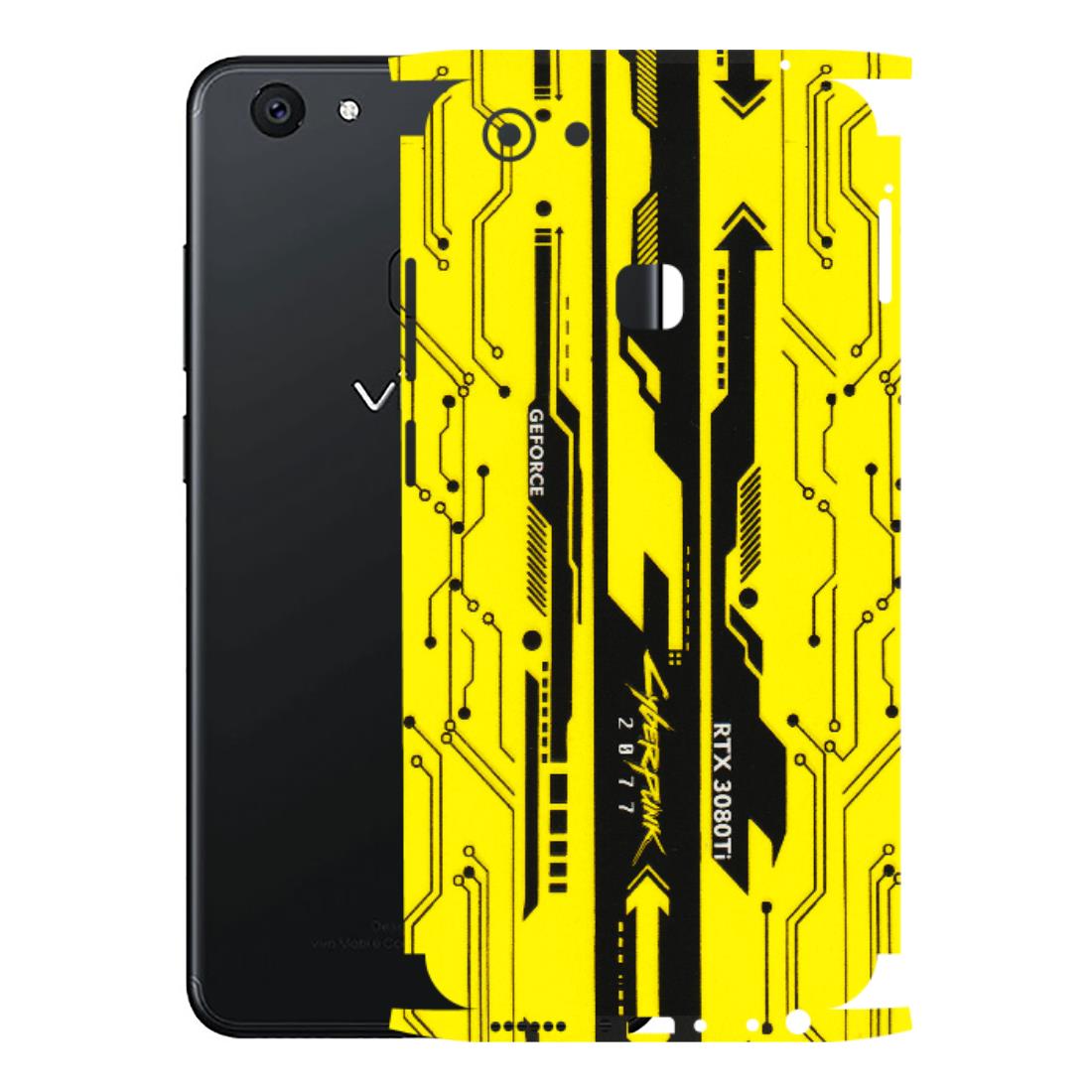 VIVO Z/V/X/T/U/S Series Phone Skins (All Models) - Yellow Cyberpunk - 3D Embossed Finish (L-93) Vivo V7 Plus