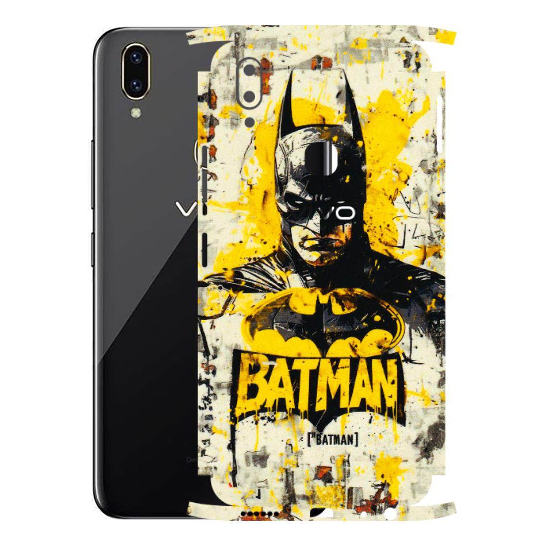 VIVO Z/V/X/T/U/S Series Phone Skins (All Models) - Batman Yellow BT - 3D Embossed Finish (L-304) Vivo V9