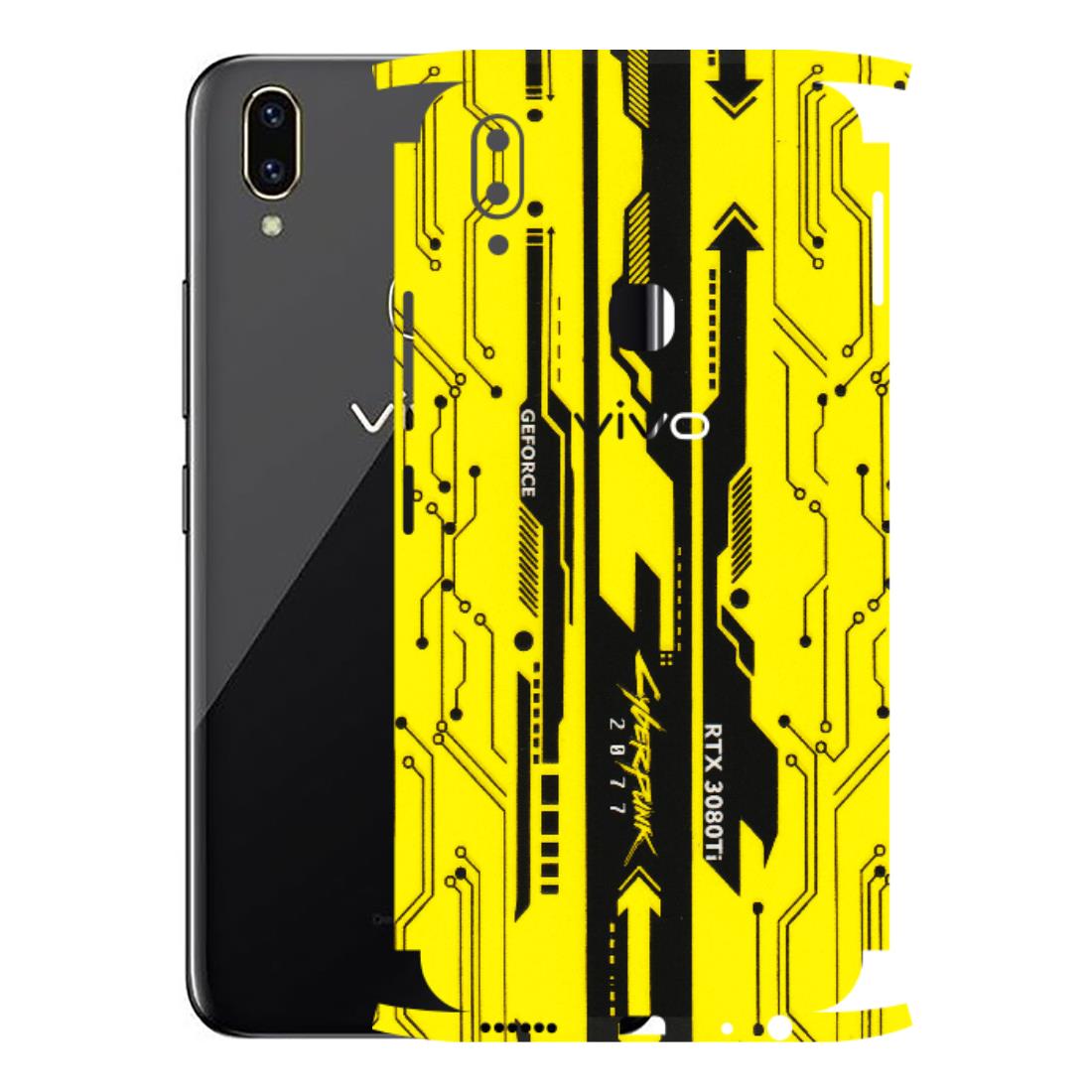 VIVO Z/V/X/T/U/S Series Phone Skins (All Models) - Yellow Cyberpunk - 3D Embossed Finish (L-93) Vivo V9