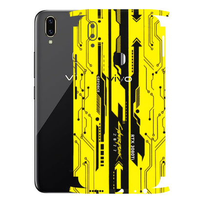 VIVO Z/V/X/T/U/S Series Phone Skins (All Models) - Yellow Cyberpunk - 3D Embossed Finish (L-93) Vivo V9