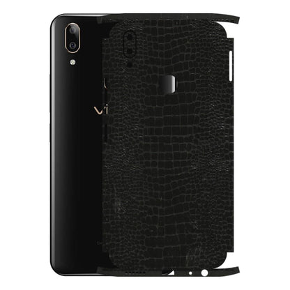 VIVO Z/V/X/T/U/S Series Phone Skins (All Models) - Snake Leather Black - 3D Embossed Finish (L-107) Vivo V9 Pro