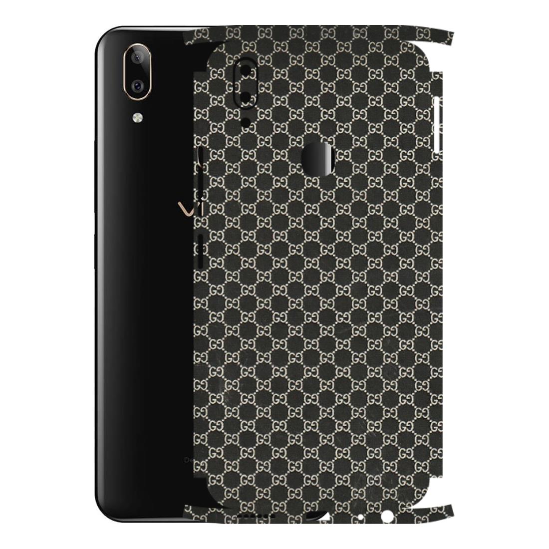 VIVO Z/V/X/T/U/S Series Phone Skins (All Models) - Black G Print - 3D Embossed Finish (L-109) Vivo V9 Pro