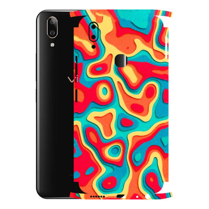 VIVO Z/V/X/T/U/S Series Phone Skins (All Models) - Abstract Swirl - 3D Embossed Finish (L-150) Vivo V9 Pro